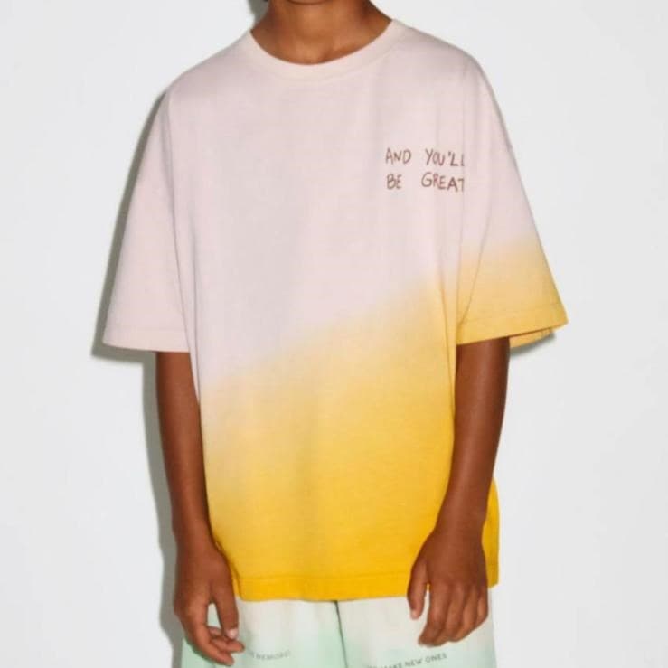 Orj Batik Desen Oversize Tişört