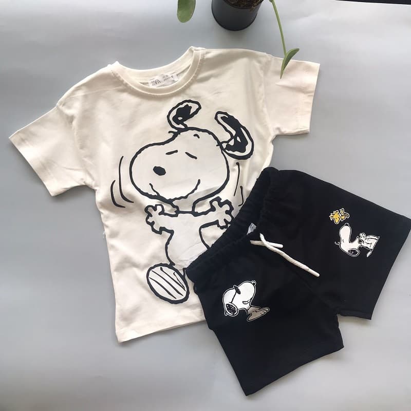 Orjinal Snoopy Şortlu Takım