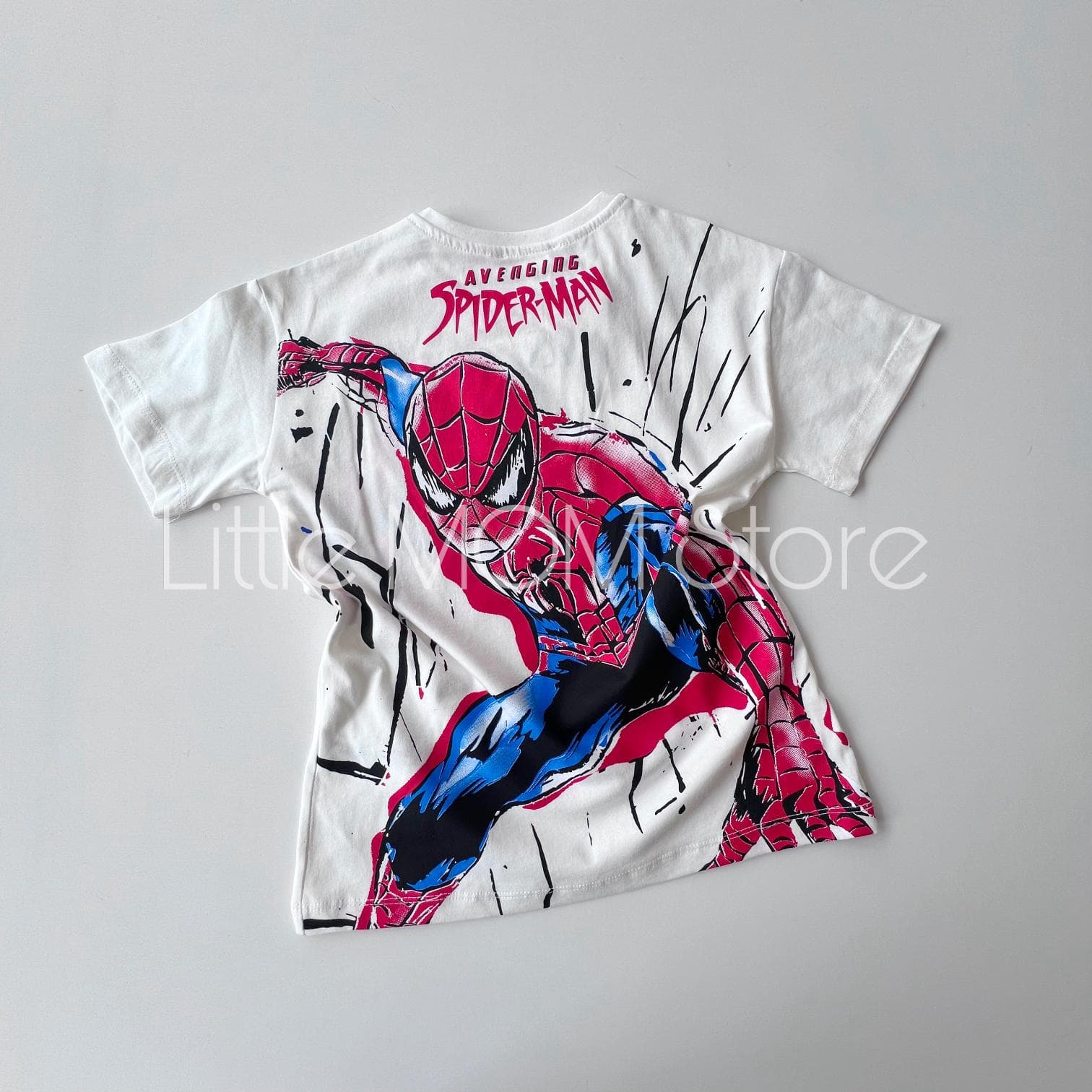 Orjinal Spiderman Sırt Baskılı Tişört